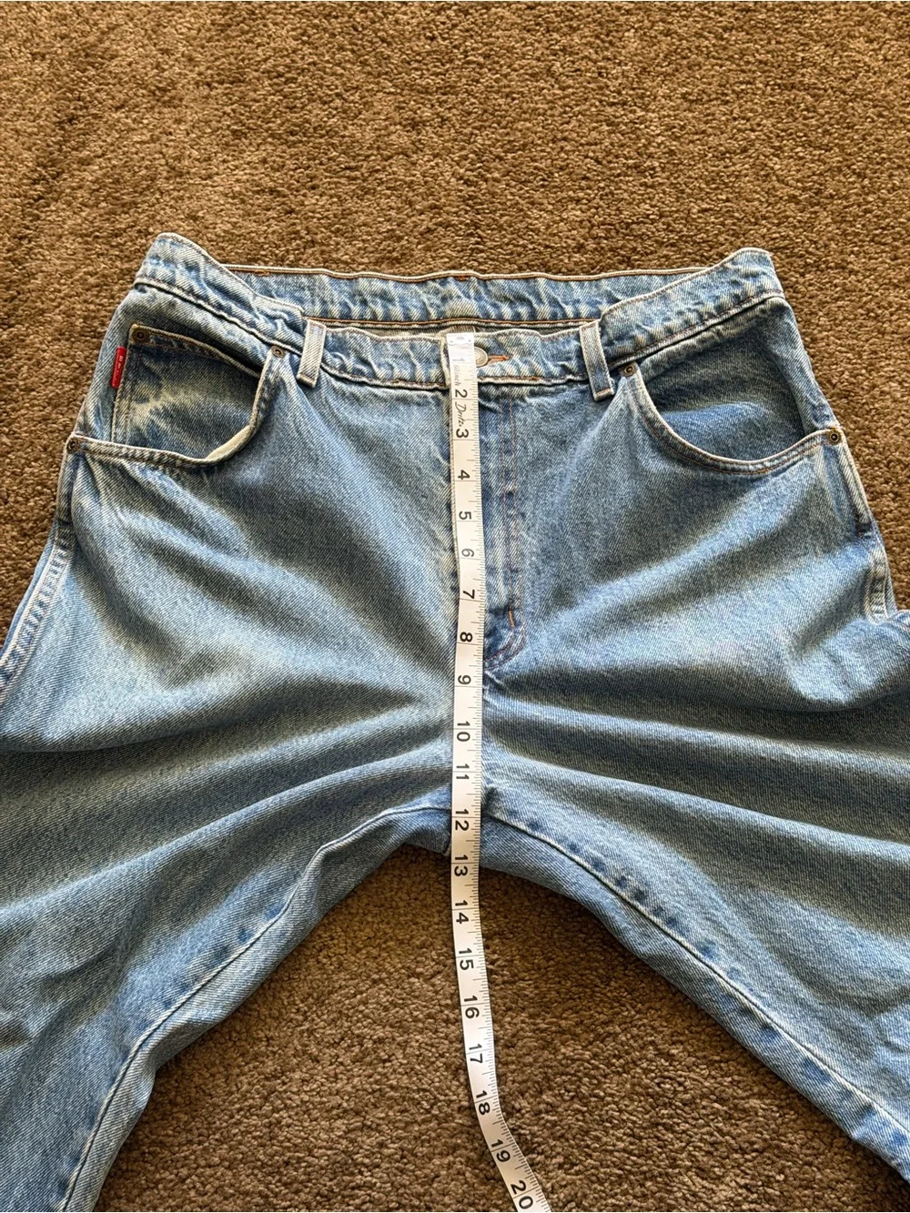 90s Bugle Boy Men's Light Wash Blue Relaxed Jeans
